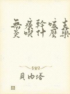 无痰干咳支气管炎吃什么药