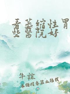 看萎缩性胃炎哪些医院好