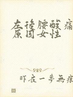 左后腰酸痛什么原因女性