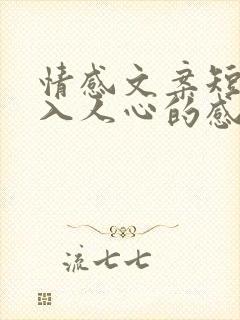 情感文案短句深入人心的感情文案