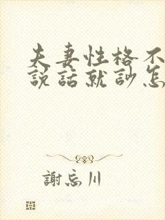 夫妻性格不合一说话就吵怎么办