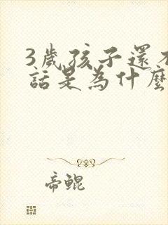 3岁孩子还不说话是为什么