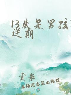 13岁是男孩叛逆期