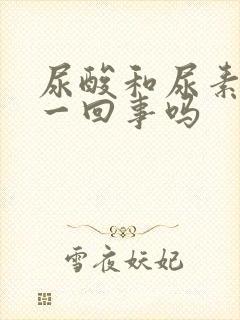 尿酸和尿素氮是一回事吗