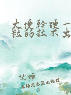 大便干硬一粒一粒的拉不出来