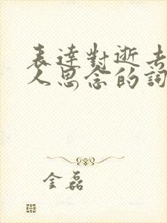 表达对逝去的老人思念的词