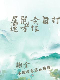 属鼠今日打牌财运方位