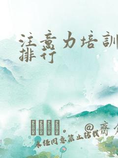 注意力培训机构排行