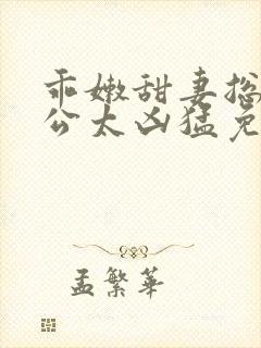 乖嫩甜妻总裁老公太凶猛免费阅读