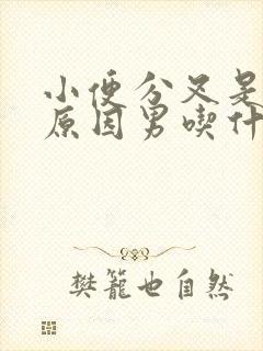 小便分叉是什么原因男吃什么药