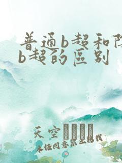 普通b超和阴道b超的区别