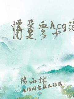 怀孕血hcg范围是多少