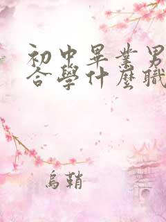 初中毕业男生适合学什么职业