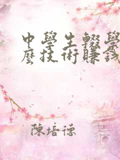 中学生辍学学什么技术赚钱