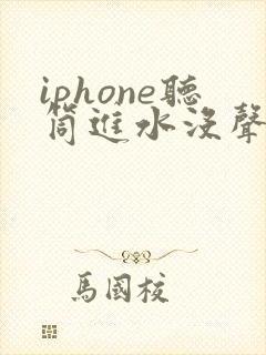iphone听筒进水没声音