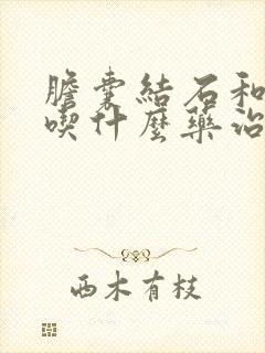 胆囊结石和息肉吃什么药治疗好