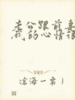 老公跟前妻联系,我的心情很不爽