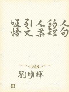 吸引人的人生感悟文案短句