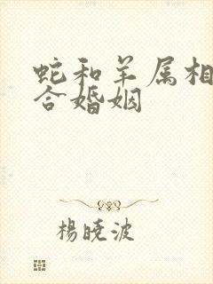 蛇和羊属相合不合婚姻