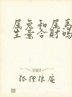 属兔和属马的做生意合财吗