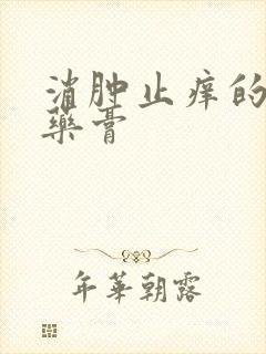 消肿止痒的妇科药膏