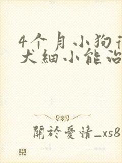 4个月小狗得了犬细小能治好吗