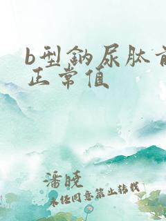 b型钠尿肽前体正常值