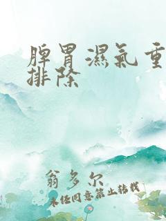 脾胃湿气重怎么排除