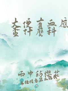 大便有血应该检查什么科