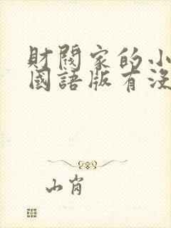 财阀家的小儿子国语版有没有