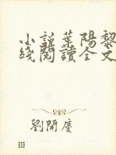 小说叶阳黎洁在线阅读全文免费