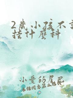 2岁小孩不说话挂什么科