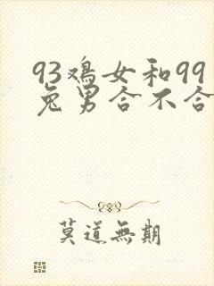 93鸡女和99兔男合不合适婚姻