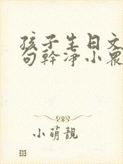 孩子生日文案短句干净小众