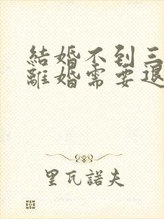 结婚不到三个月离婚需要退彩礼吗