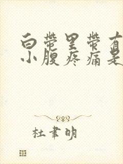 白带里带有血丝小腹疼痛是怎么回事