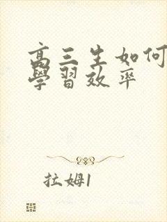 高三生如何提高学习效率