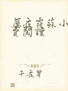 厉夜霆苏小汐免费阅读