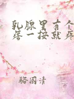 乳腺里有个小疙瘩一按就疼