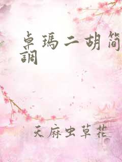 卓玛二胡简谱g调