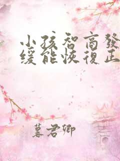 小孩智商发育迟缓能恢复正常吗