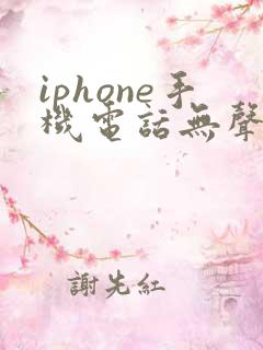 iphone手机电话无声音