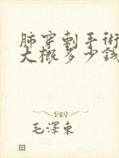 肺穿刺手术费用大概多少钱