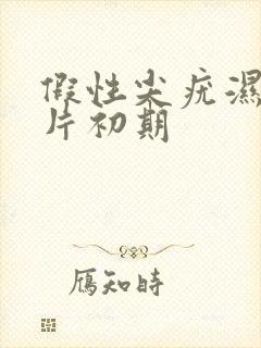 假性尖疣湿锐图片初期