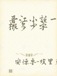 晋江小说一章大概多少字