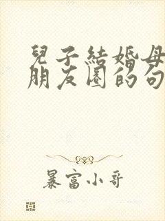 儿子结婚母亲发朋友圈的句子