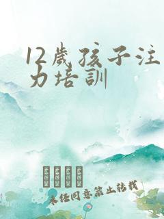 12岁孩子注意力培训