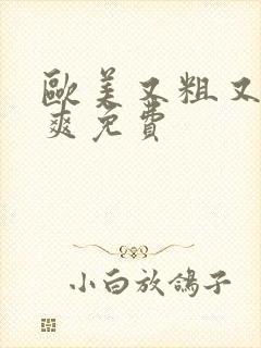 欧美又粗又长又爽免费