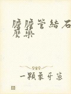 胆胆管结石吃什么药