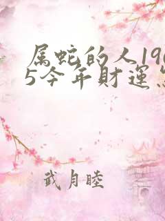 属蛇的人1965今年财运怎么样